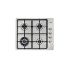 Cooktop a Gás Tramontina Square 4 GX HE Safestop 60 em Aço Inox com Trempes em Ferro Fundido e Acendimento Superautomático