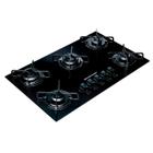 Cooktop Brastemp 5 Bocas com Vidro Temperado Preto e Acendimento Super Automático Encaixe Perfeito Na Mesa BDD75AE