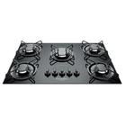 Cooktop Esmaltec 5 Bocas Super Chama Gourmet Preto Bivolt