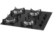 Cooktop Fischer 4 Bocas Vidro Temperado Chama Rápida Preto 1519