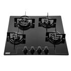 Cooktop franke glass vidro preto gás tripla chama glass 60 3g tc (16069)