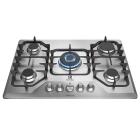 Cooktop GT75X à gás com mesa em aço inox e queimador triplachama. Nacional
