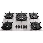 Cooktop mueller 5 bocas gas tripla chama mesa aluminio mcg5bk