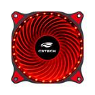 Cooler Fan C3Tech F7-L130RD Storm Gaming Vermelho 120mm, Ilmunicao 30 LED, Conectores Molex - F7-L130RD