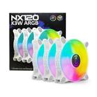 Cooler FAN NX120 RGB 120mm Hidráulico - Kit com 3 - Nexus