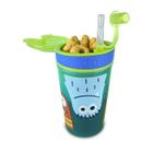 Copo 2 Em 1 Com Canudo E Porta Snack Tampa Higiênica 270ml - Nuby