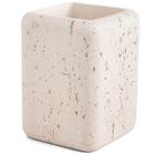 Copo Banheiro Mart Poliresina Quadrado Off White 11x8 cm