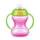 Copo Bebê Com Alça De Silicone Rosa 240ml Nuby - Cajovil