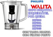 Copo branco do Liquidificador Duravita inquebrável por queda Ri7302 Ri7301 Ri7300 Ri7303