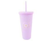 Copo c/ Canudo Texturizado 700 ml Roxo Fosco Uatt Viva Agora