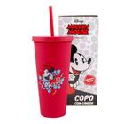 Copo Canudo Emborrachado Minnie Mouse