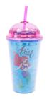 Copo Canudo Sereia Ariel 450ml - Disney