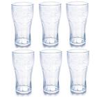 Copo Coca Cola Linha Cristal Plástico 530ml Jogo com 6 Copos