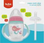 Copo com Alça Removível E Canudo Extra 250 ML - Sereia - Buba