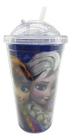 Copo Com Canudo Anna & Elsa Frozen 450ml - Disney - TAIMES