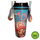 Copo com canudo com fita one piece chopper 1000ml