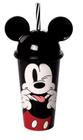 Copo com canudo com tampa orelha Mickey Mouse 500 ml