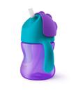 Copo com canudo curvado 200ml azul e roxo - Philips Avent