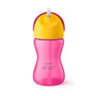 Copo Com Canudo Dinossauro 300ml +12m Rosa Philips Avent