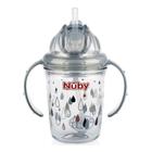 Copo Com Canudo E Alça Tritan 240ml +12m Nuby Cinza