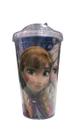 Copo com Canudo Frozen