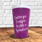 Copo com canudo holográfico 550ml linha mandalas ref0239 - casa fé