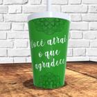 Copo com canudo holográfico 550ml linha mandalas ref0241 - casa fé