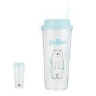 Copo com tampa e canudo urso sem curso polar 550ml