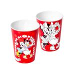 Copo da Minnie Infantil Vermelho 320ML Kit 2 unidades