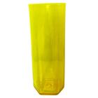 Copo De Acrilico Long Drink 350Ml Liso Amarelo Arqplast