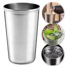 Copo de Inox 240ml Inquebrável Bar Água Cerveja Caipirinha Alumínio Metal Resistente - GP Inox