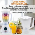 Copo de Liquidificador Arno Optimix Plus Translucido - Tampa Branca