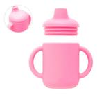 Copo De Transição Infantil Em Silicone Com Alça E Bico Antivazamento Treinamento 150ml P/ Criança Introdução Alimentar Refeição Bebê Alimentação - Baby Style