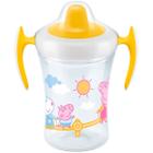 Copo De Treinamento Infantil Bebê Criança +6 Meses Com Alças E Tampa 230 ML Peppa Pig Amarelo Nuk