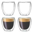 Copo De Vidro Duplo Bistro Shot Café 140Ml 4X Unidades