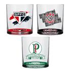 Copo de vidro personalizado de time corinthians palmeiras e São Paulo para whisky - 305ml