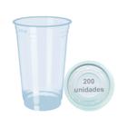 Copo Descartável 300Ml 330Ml Liso 200 Unidade C/Tampa S/Furo - Ultra Copos