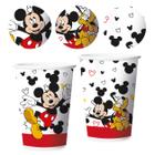 Copo Descartável Mickey Mouse 180ml 12 Unidades