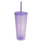 Copo Diamond Led Colorido 800ml c/ Canudo Roxo - Art House