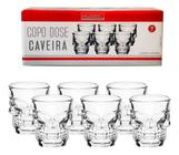 Copo Dose Caveira 50ml Jogo 6 Peças Shot Bar Resistente