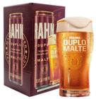 Copo em vidro para cerveja Brahma Duplo Malte 425ml com borda ouro - Globimport