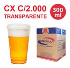 Copo Festa Chopp Descartável Translúcido 300ml Cx Com 2.000 unidades