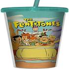 Copo Flintstones Family In a Car - 500 ml - com Tampa e Canudo