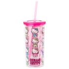 Copo frio Silver Buffalo Sanrio Hello Kitty 600 ml com tampa