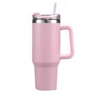 Copo Garrafa Térmica em Aço Inox Com Alça e Canudo 1200ml