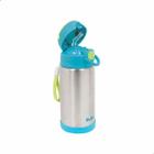 Copo Garrafa Térmico Infantil Com Canudo 400ml Inox