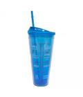 Copo Gigante Com Canudo Azul 950ml - - Taimes