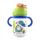 Copo Infantil de Plastico 500ml Estampado Com Canudo e Tampa Com Hélice - Flashgoods