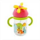 Copo Infantil Estampado 500ml Com Canudo e Tampa Com Hélice de Plastico - Flashgoods