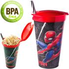 Copo Lanche Infantil Homem Aranha 540ml Marvel Plasutil